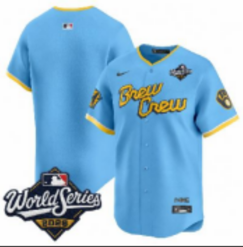 Youth Milwaukee Brewers blank blue Nike 2026 World Series jersey 10210